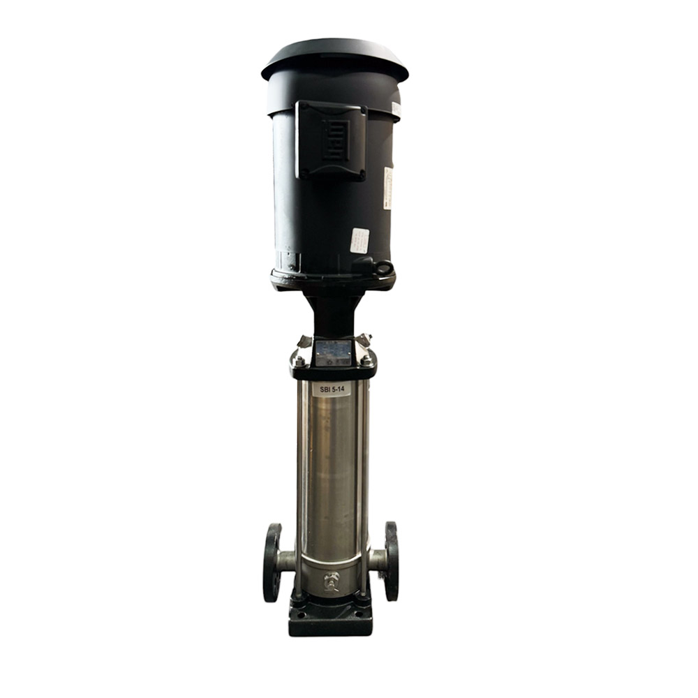 GPTCO Vertical Multistage Centrifugal Pump, 5HP, 2640GPH, 1PHASE, Model GSBI 5-14, SS304 - NEMA