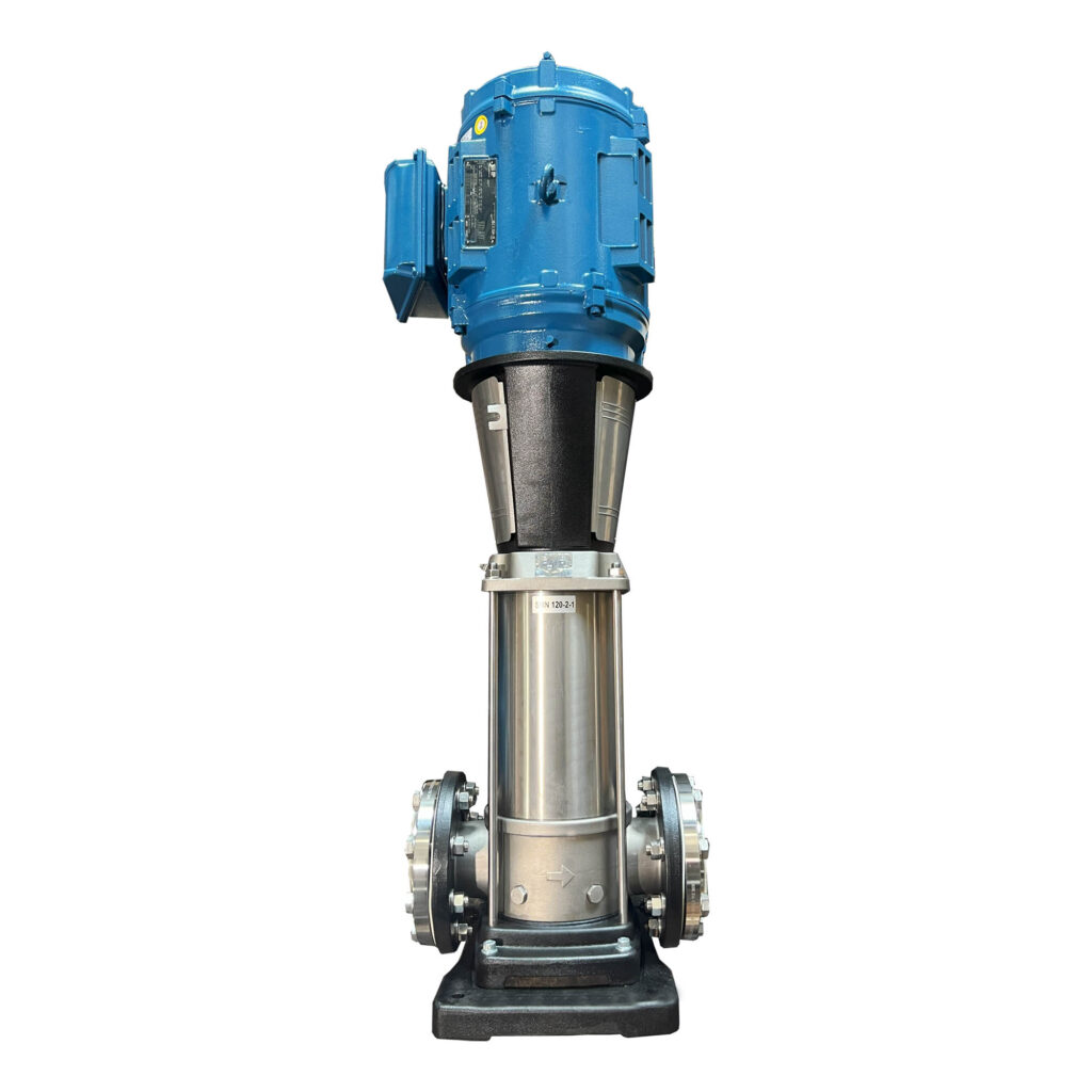 GPTCO Vertical Multistage Centrifugal Pump, 100HP, 42000GPH, 3PHASE, Model GSBN 120-4-1, SS316, NEMA