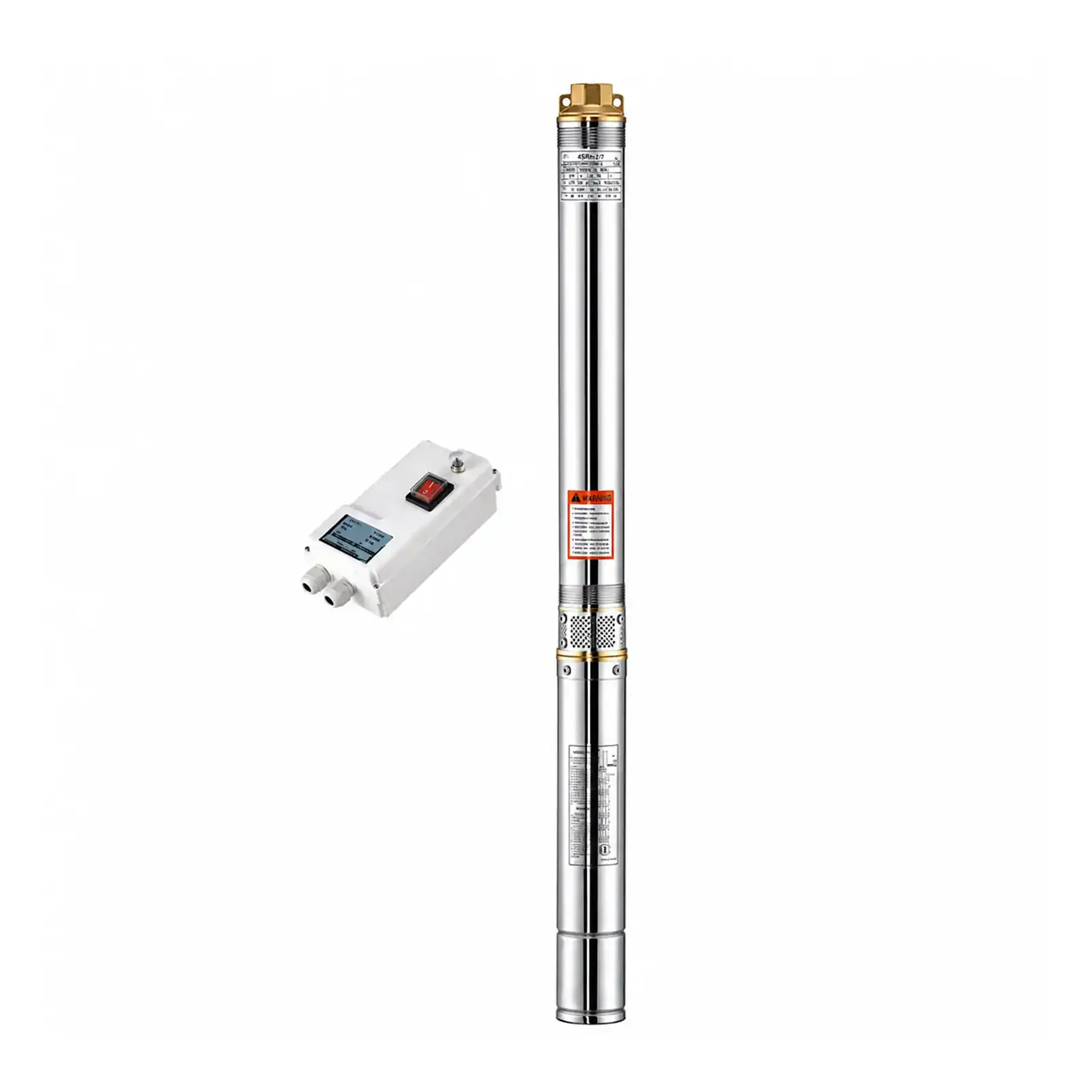2" Submersible Pump 5.2 GPM - 3 Wire - 121 ft - 110/220V - 0.25HP Motor with Splice kit