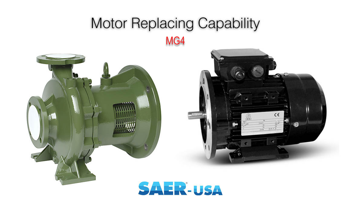Electrical Centrifugal Pump —79200GPH, 30HP, 22Kw, 460 Volts - SAER MG4-4P 100-250A (Cast-iron) - 1800RPM - Image 2