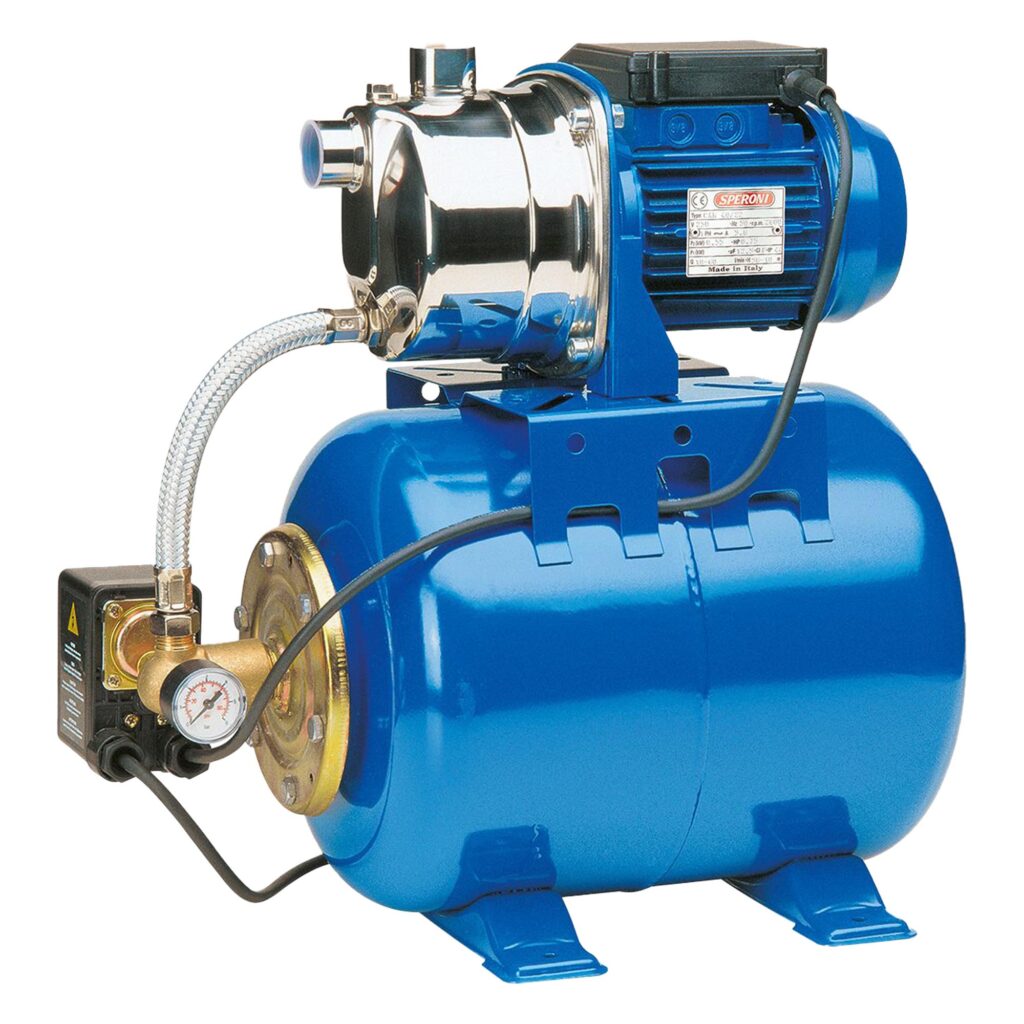 SPERONI 0.8HP Stainless Steel Water Pressure Booster Pump with pressure tank , 792GPH, 110/220V , Model CAM80/22
