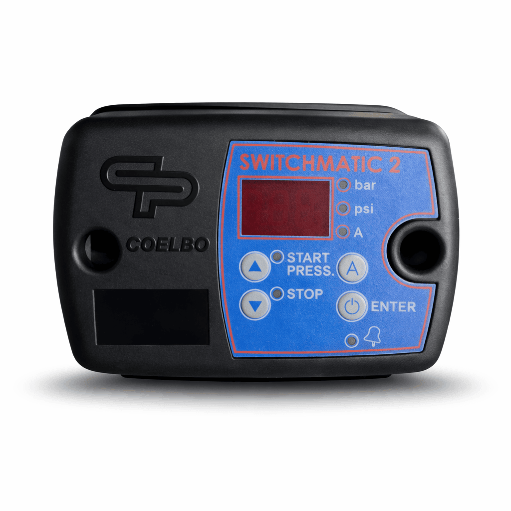 COELBO Electronic Pressure Switch With An Integrated Digital Pressure Gauge, 110/220V, 1P, 108 PSI, IP65, Model SWITCHMATIC 2