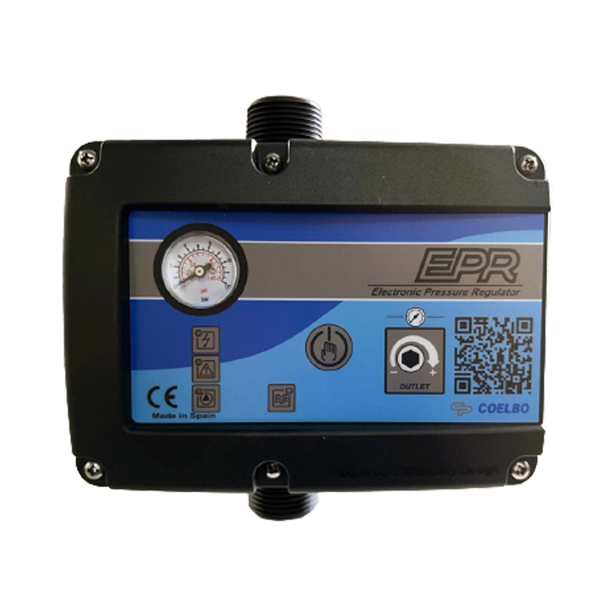 COELBO Automatic Pump Controller & Adjustable output pressure, 110/220V, 1P, 145 PSI, IP65, Model EPR 1 1/4" - Image 3