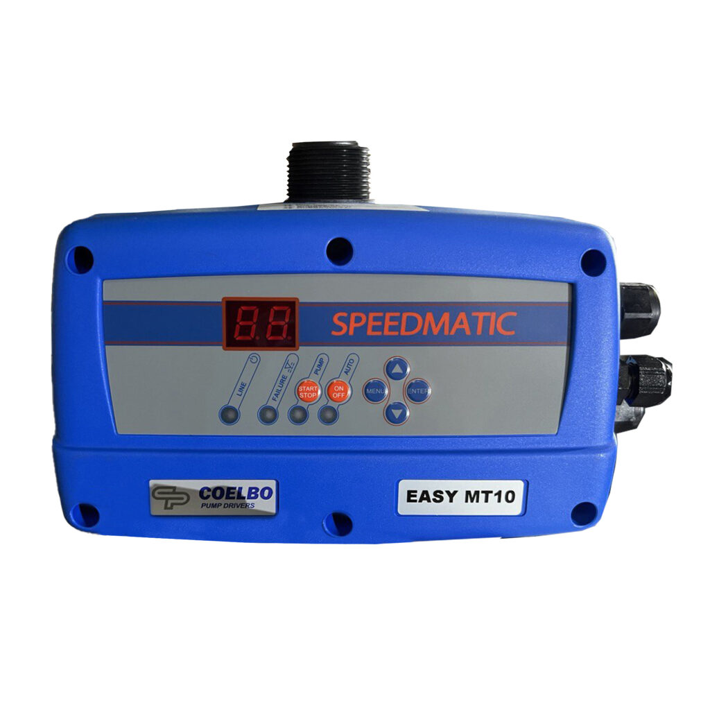 COELBO Driver, single-phase input or 3-phase pump output at variable speed, 230V, 116 PSI, IP55, Model SPEEDMATIC EASY MT10