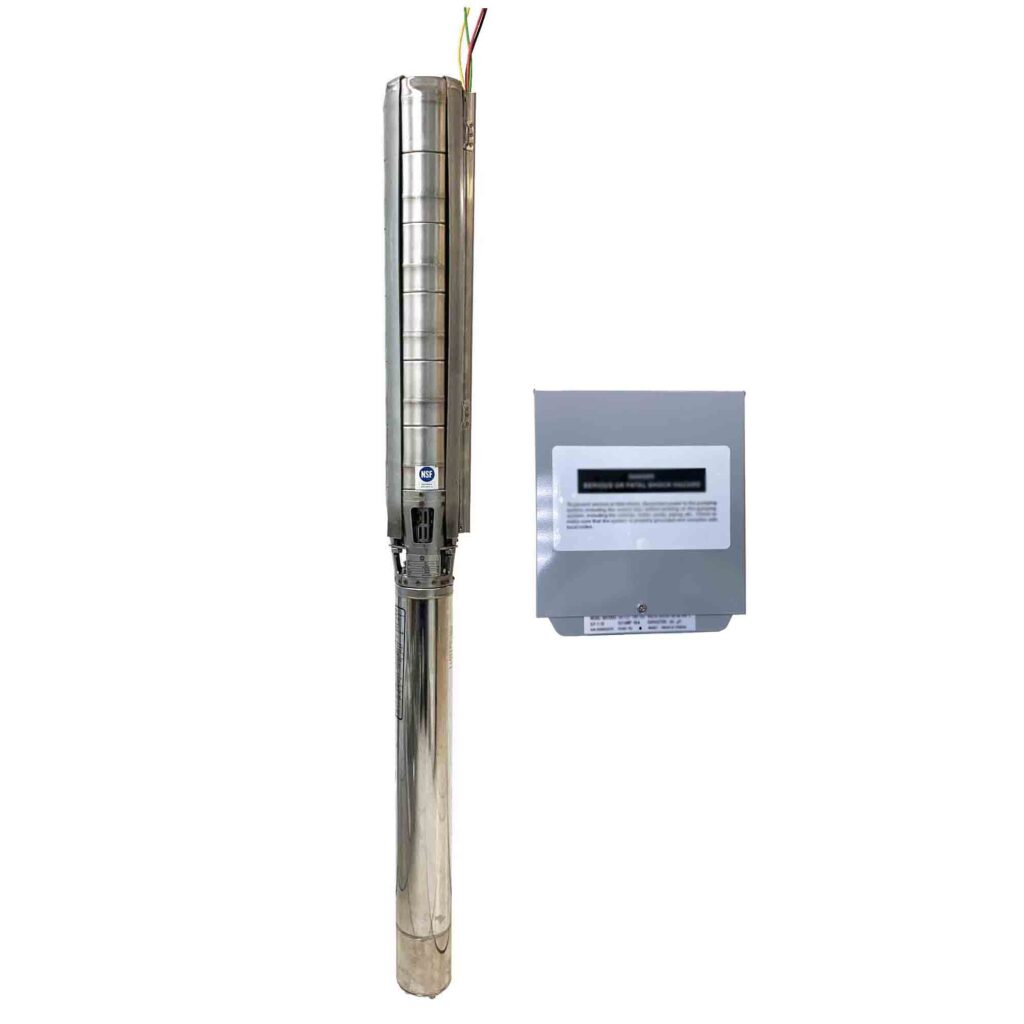 Gol pumps GSP 90-4 6" Submersible Well Stainless Steel 316, 5HP, 1PH, 230V, 4" Motor, 4 Stages, 3" NPT Discharge, 118 GPM