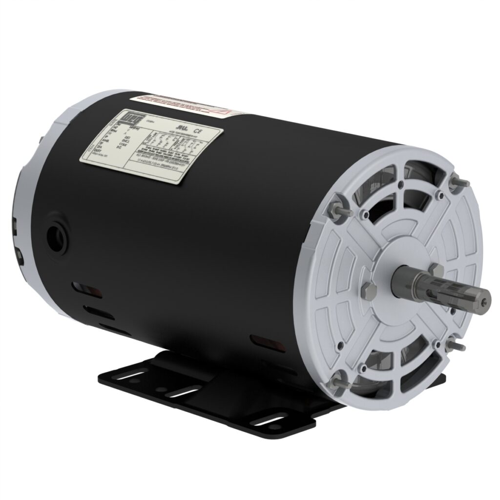 WEG Rolled Steel Motor - 1.5HP, 230/460V - 3Ph, 60 Hz, 1760RPM, ODP, Foot-mounted, Model 00158OT3E56-S
