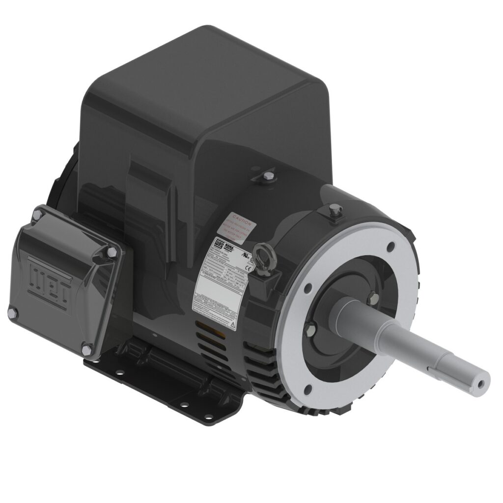 WEG Rolled Steel Motor - 3HP, 115/230V - 1Ph, 60 Hz, 3510RPM, ODP, Foot-mounted, Model 00336OS1B182JP-S