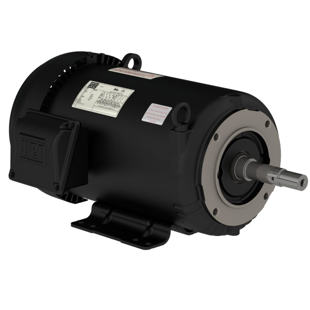 WEG Rolled Steel Motor - 5HP, 230/460V - 3Ph, 60 Hz, 3500RPM, TEFC, Foot-mounted, Model 00536ET3E184JM-S