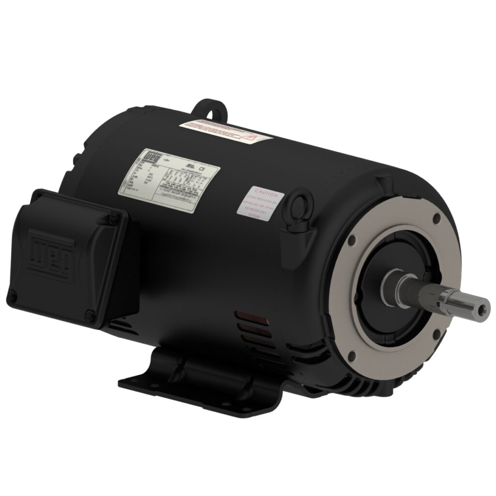 WEG Rolled Steel Motor - 5HP, 230/460V - 3Ph, 60 Hz, 3510RPM, ODP, Foot-mounted, Model 00536OT3E182JM-S