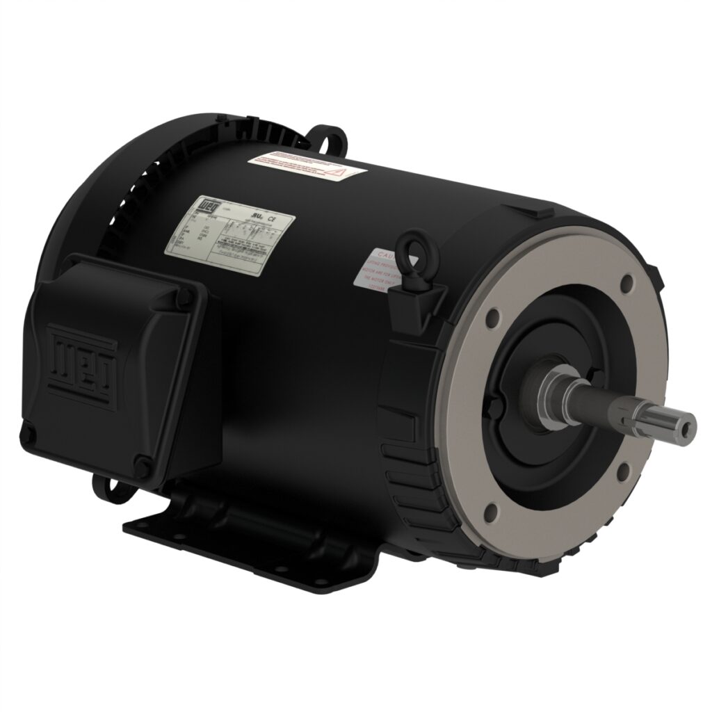 WEG Rolled Steel Motor - 15HP, 230/460V - 3Ph, 60 Hz, 3535RPM, TEFC, Foot-mounted, Model 01536ET3E215JM-S
