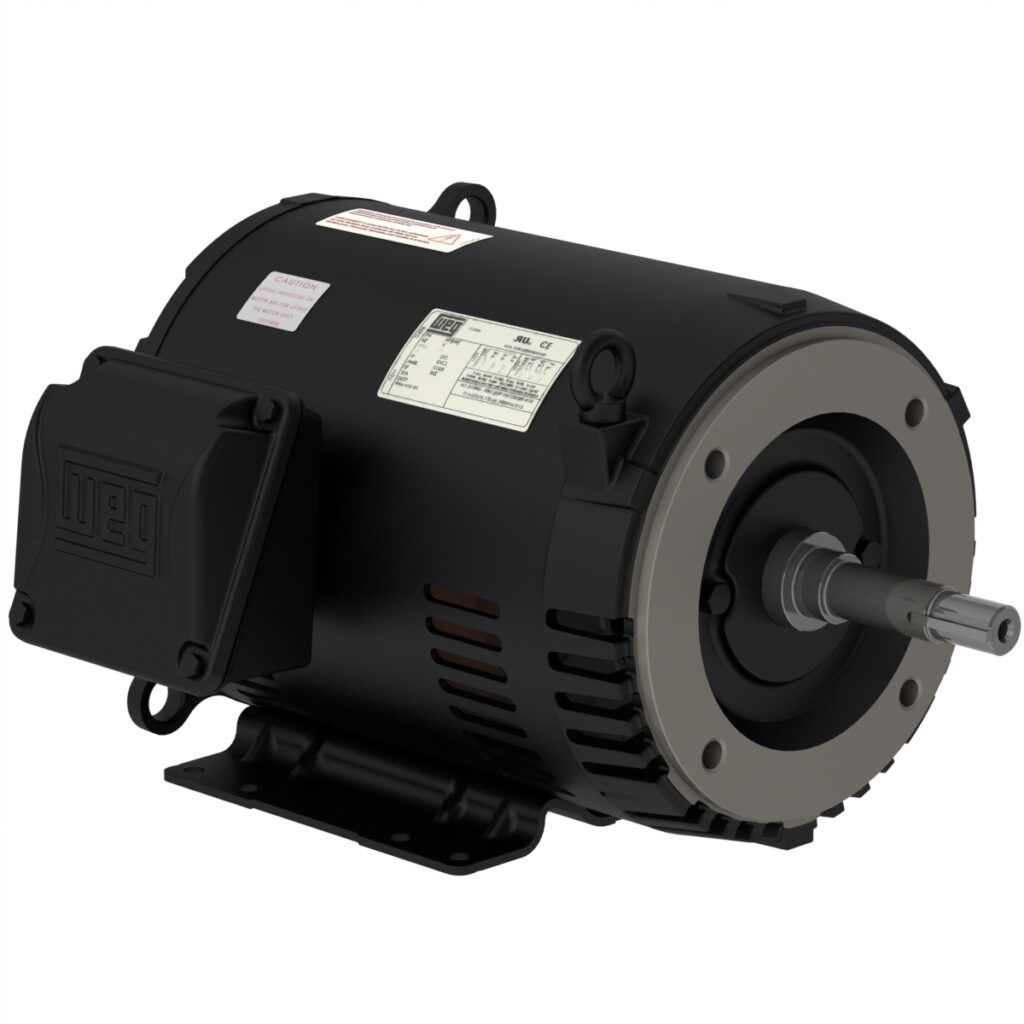 WEG Rolled Steel Motor - 20HP, 230/460V - 3Ph, 60 Hz, 3525RPM, ODP, Foot-mounted, Model 02036OT3E254JM-S