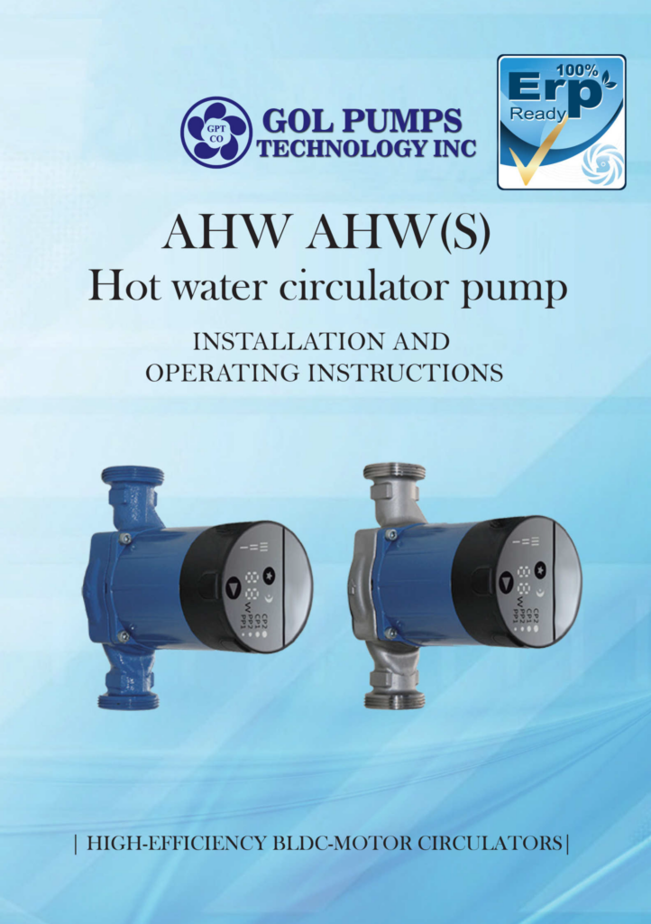 AHW Hot Water Circulator Manual