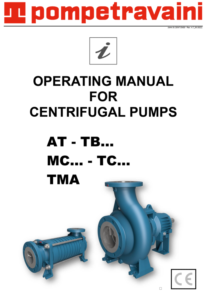 Operating Manual Installation Start Up and Maintenance for Centrifugal and Self Priming Pumps