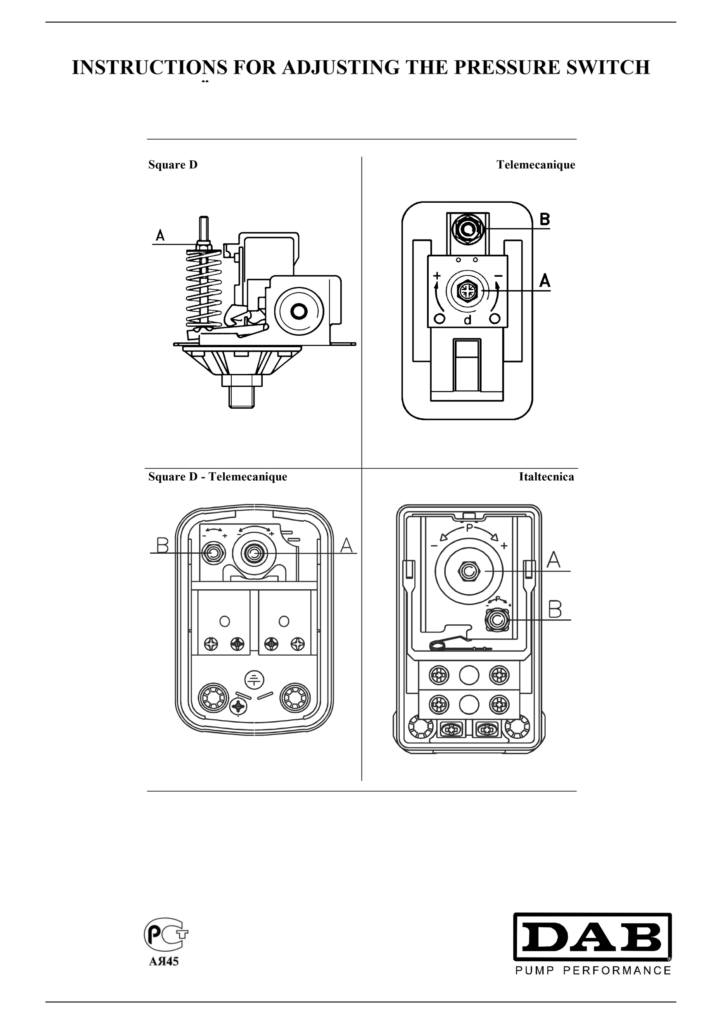 Pressure Switch Instruction