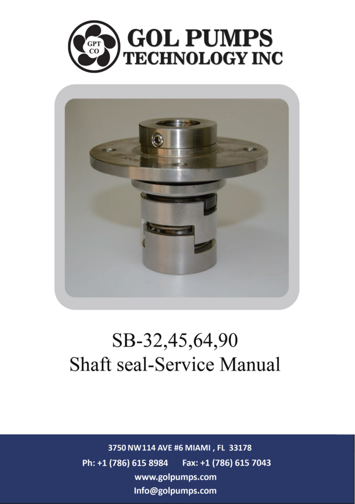 SB 32456490 Shaft Seal Service Manual