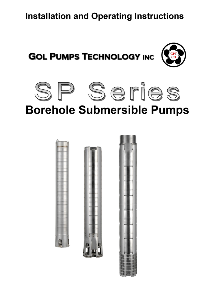 SP Series Borehole Submersible Pumps Manual