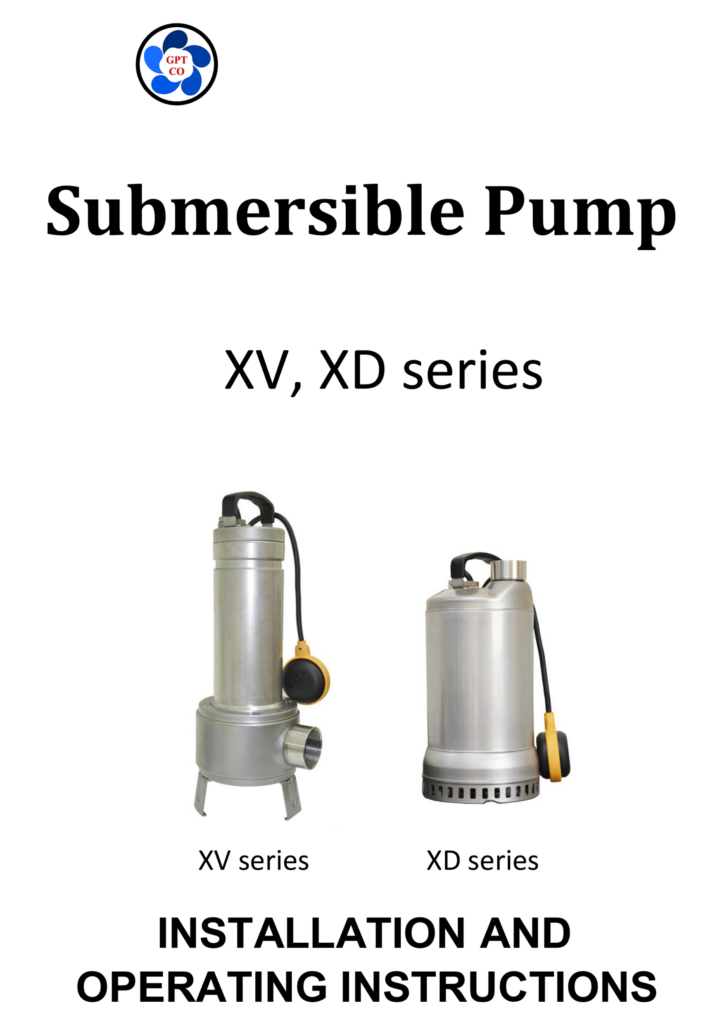 Submersible Pump XV XD Series Manual