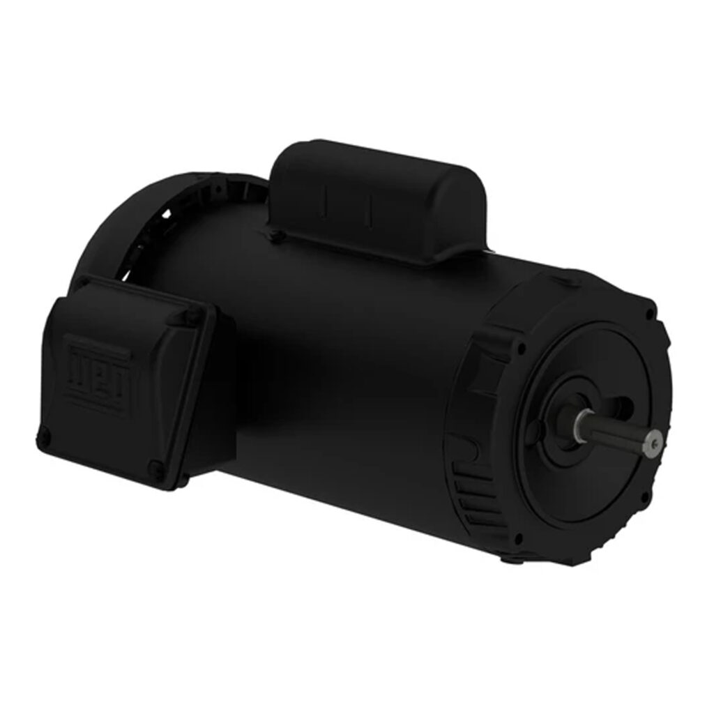 WEG Rolled Steel 1 HP, 115/208-230V - 1Ph, 1800RPM, IC411 - TEFC - Footless, Model 00118ES1B56CFL-S