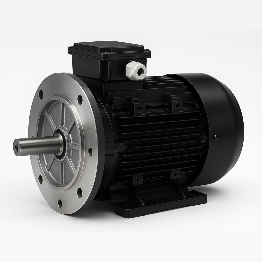 IEC Standard Electric Motor – 1 HP – 208–230/460V – 3 Phase – 80 Frame – B35 – Model GMSE3-801-2 – G.P.T.CO (UL Certified)