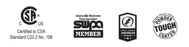 Zoeller Pump Industry Certifications