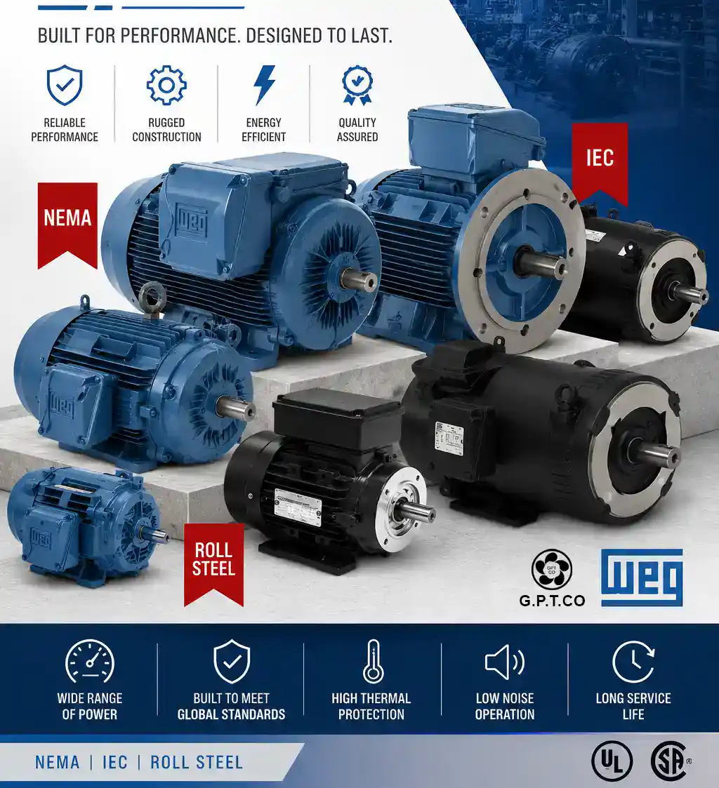 Industrial electric motors available from Pump Supermarket