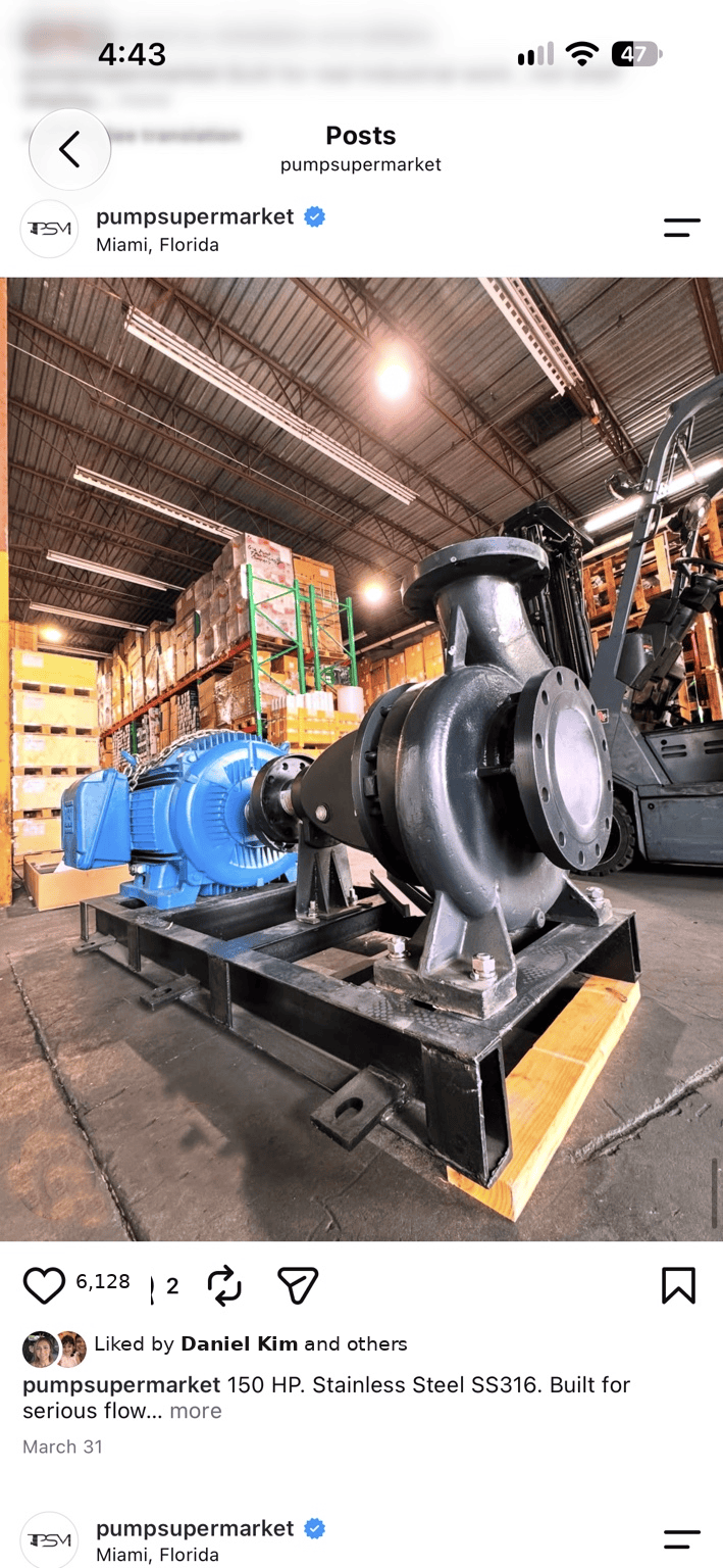 Heavy duty industrial pump